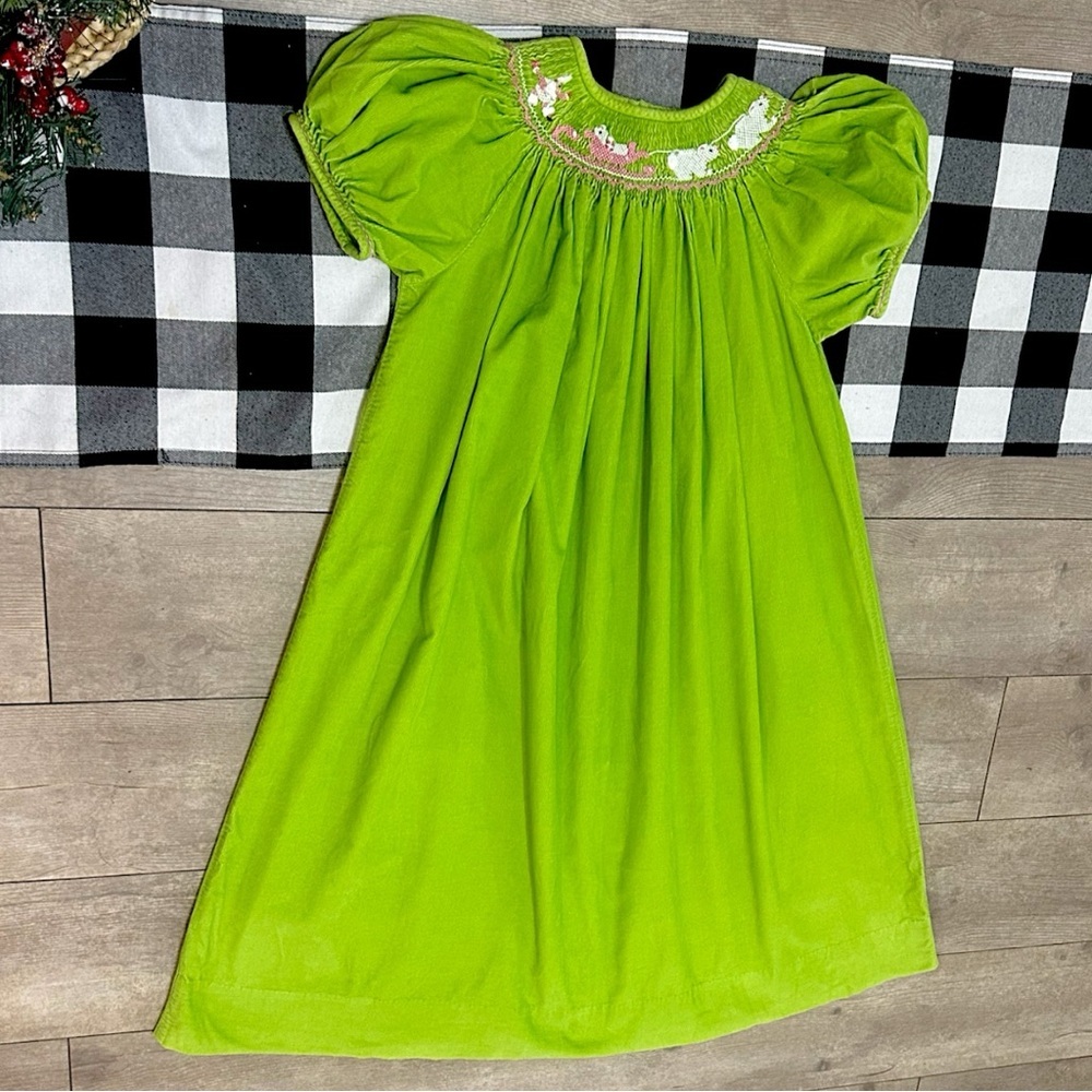 Green Embroidered Dress